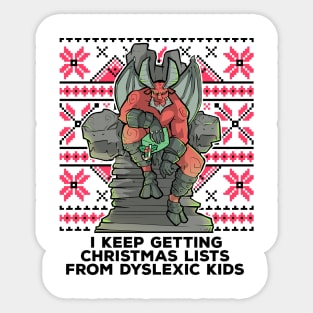 Ugly Christmas Satan Satanic Santa Devil Gothic Occult Goth Sticker